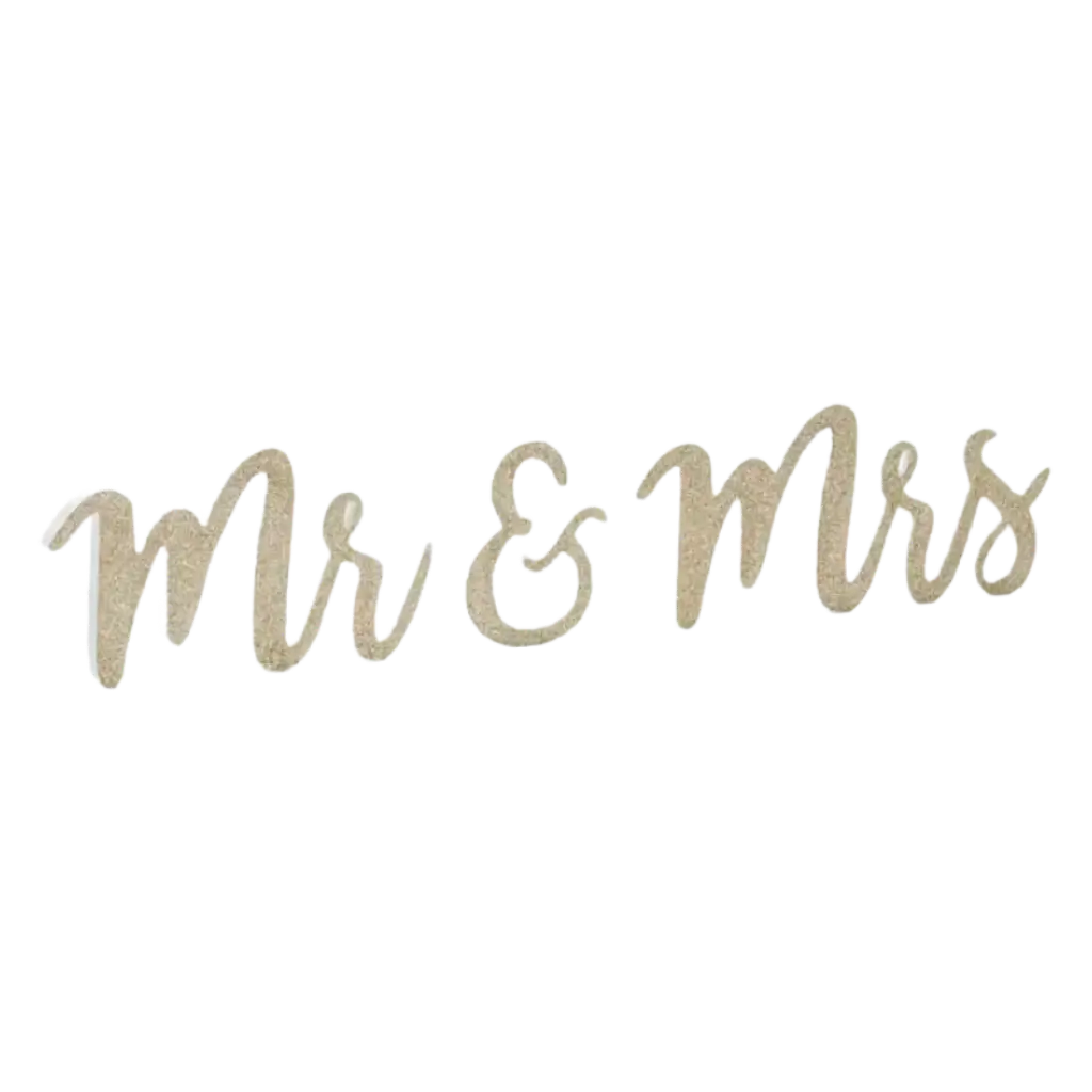 Buchstaben "Mr & Mrs" Brilliant Gold