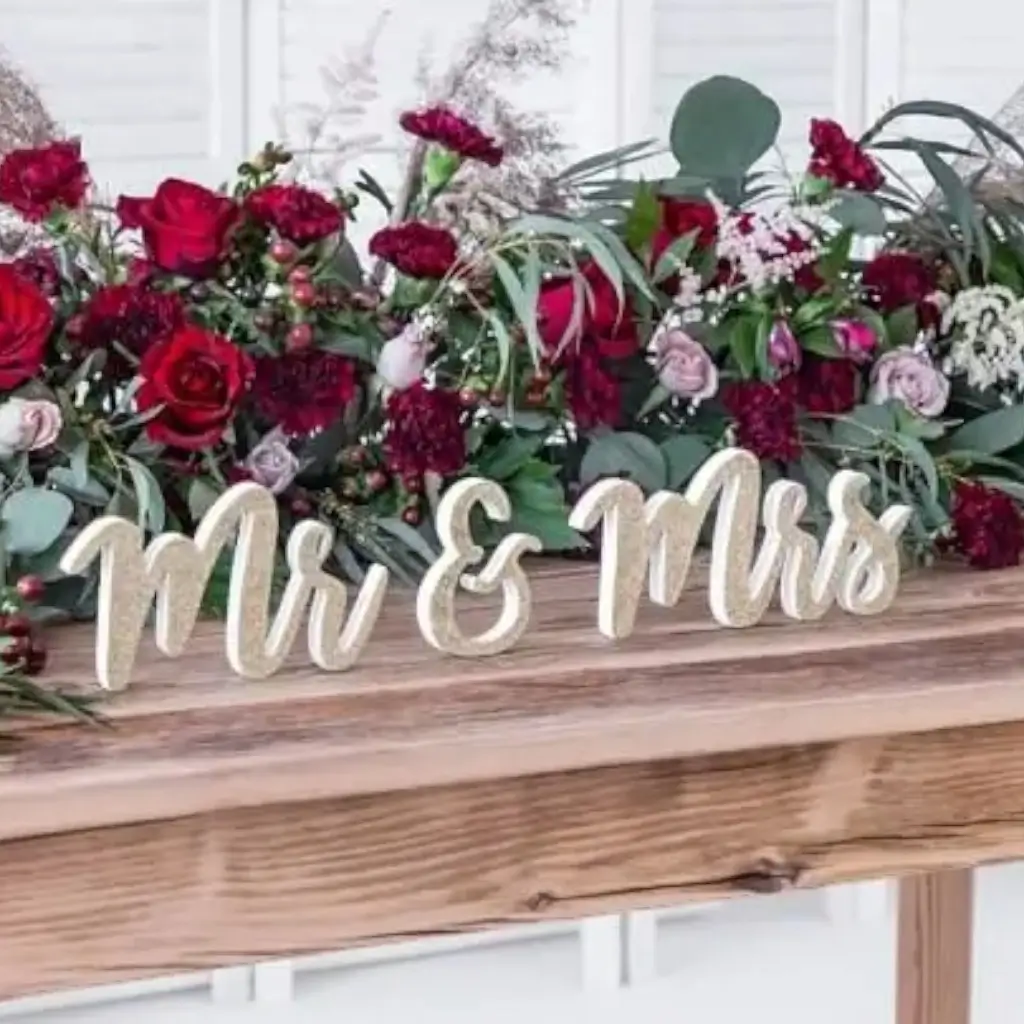 Buchstaben "Mr & Mrs" Brilliant Gold