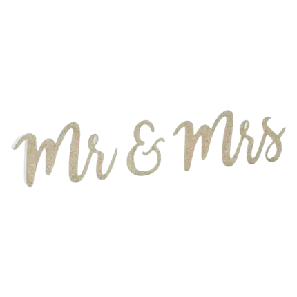 Buchstaben Mr & Mrs Brilliant Gold
