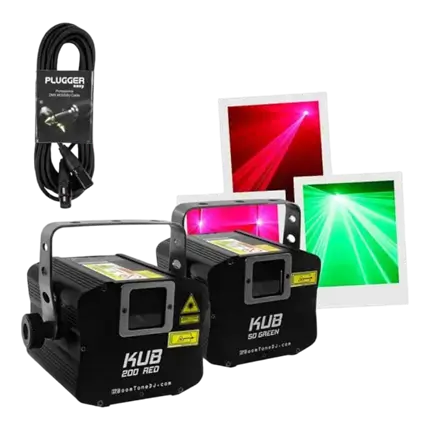 ROTE LASERMASCHINE - KUB 200 ROT - BOOMTONE DJ