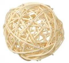 Sortiment Elfenbein RATTAN Kugeln - 10 Stück / 3 Größen