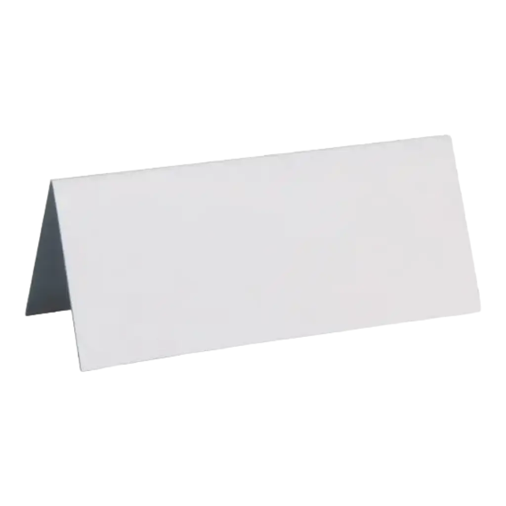 Rechteckige Tischkarte WEISS - 10er Set