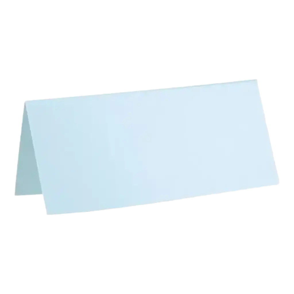 Himmelblaue rechteckige Tischkarte - 10er-Set