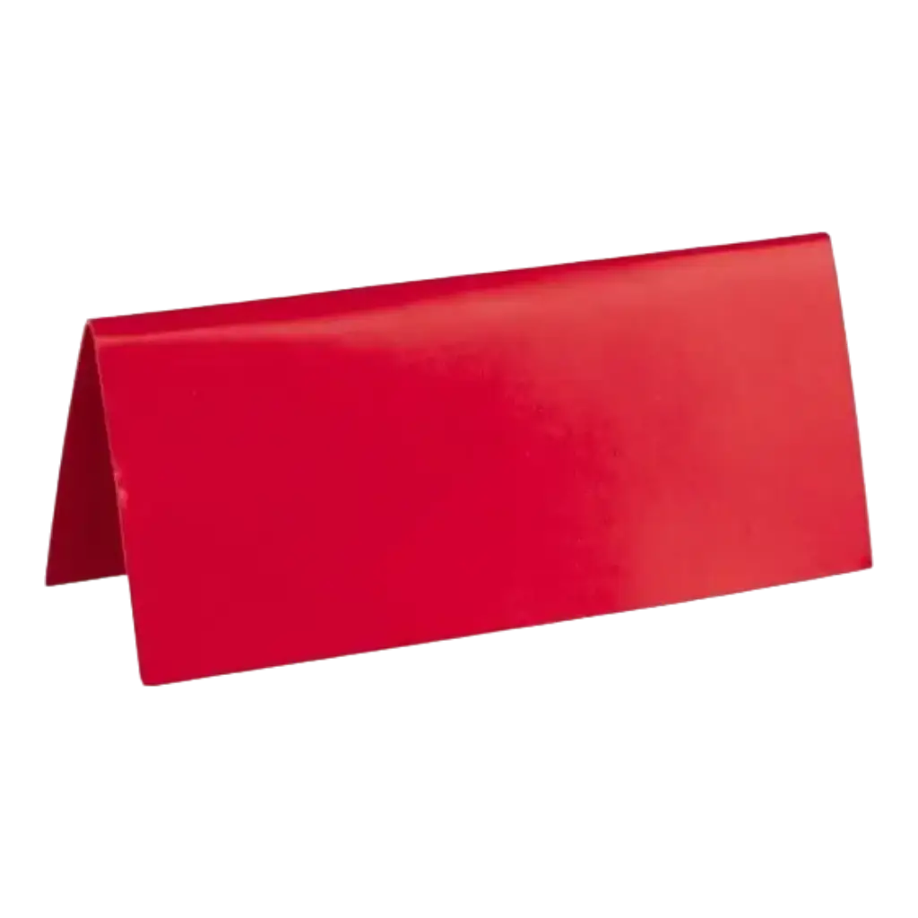 Tischkarte mit rotem Rechteck - 10er-Set