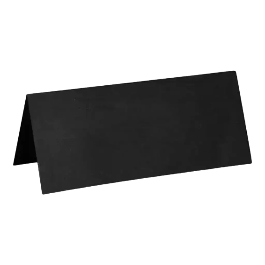 Schwarze rechteckige Tischkarte - 10er-Set