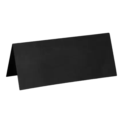 Schwarze rechteckige Tischkarte - 10er-Set