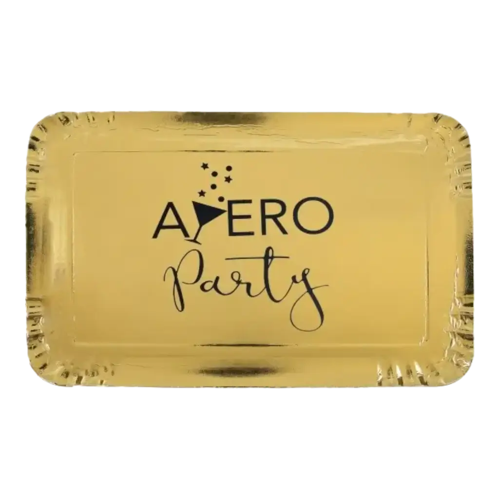 Papptablett "Aperitif" Gold - ø28,5 x 19cm - 5er Set