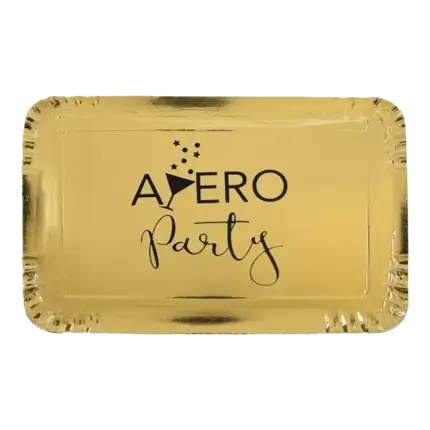 Papptablett Aperitif Gold - ø28,5 x 19cm - 5er Set