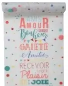 Weißer Tischläufer Amitié - 5m * 30cm