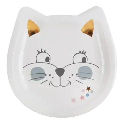 Pappteller Kitty Party ø18cm - 10er Set