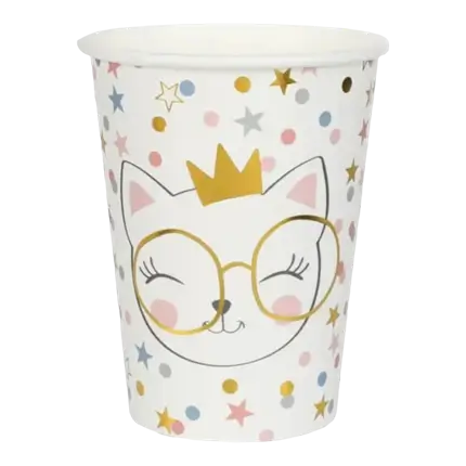 Kitty Party White Paper Cup - 10er-Set
