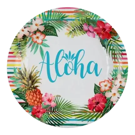 Pappteller Aloha ø23cm - 10er Set
