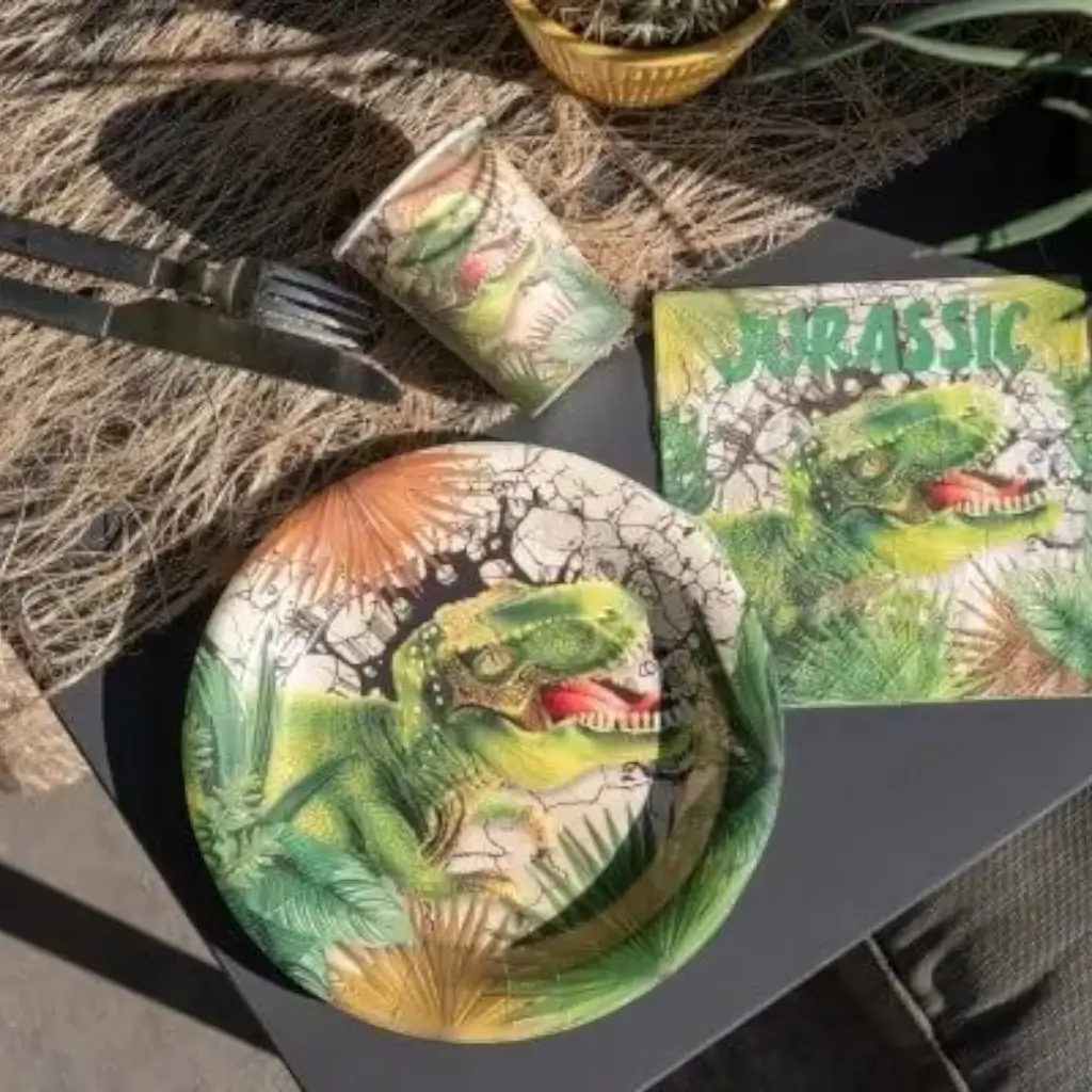 T-Rex Pappteller - ø23cm - Set von 10