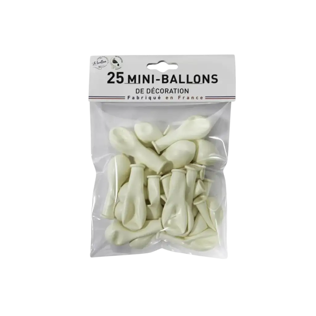 MINI-DEKO-BALLONS OPAK-WEISS