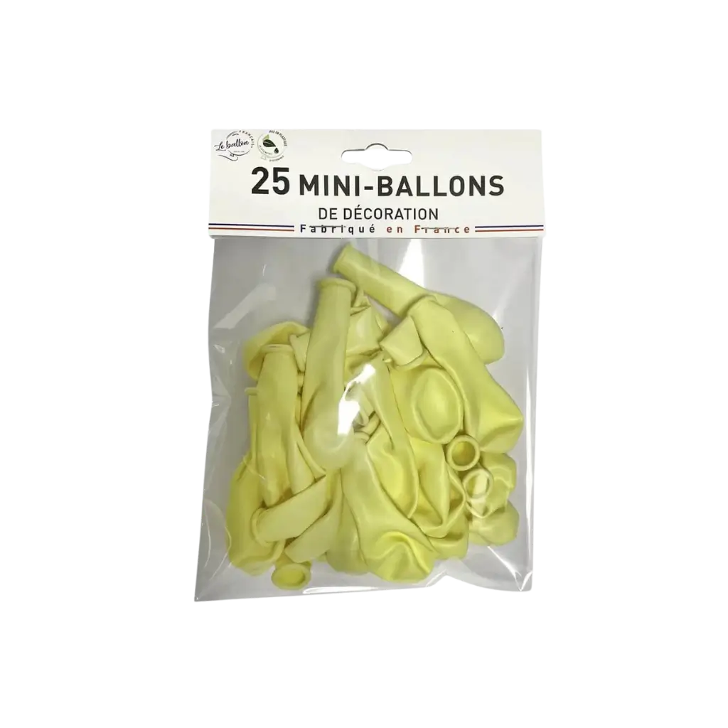 MINI-DEKO-BALLONS UNDURCHSICHTIG CREME