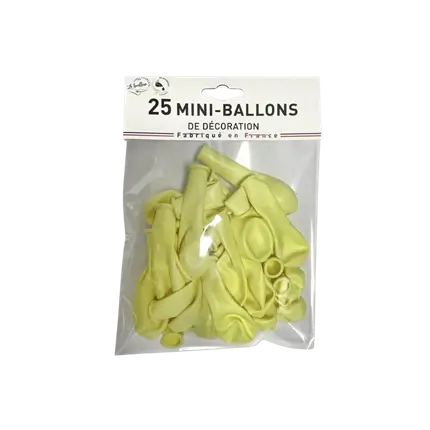 MINI-DEKO-BALLONS UNDURCHSICHTIG CREME