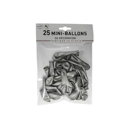 MINI SILBERNE METALL-DEKO-BALLONS