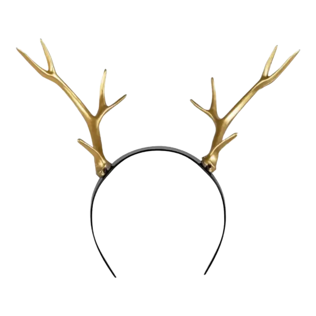 Goldenes Hirschhorn Stirnband