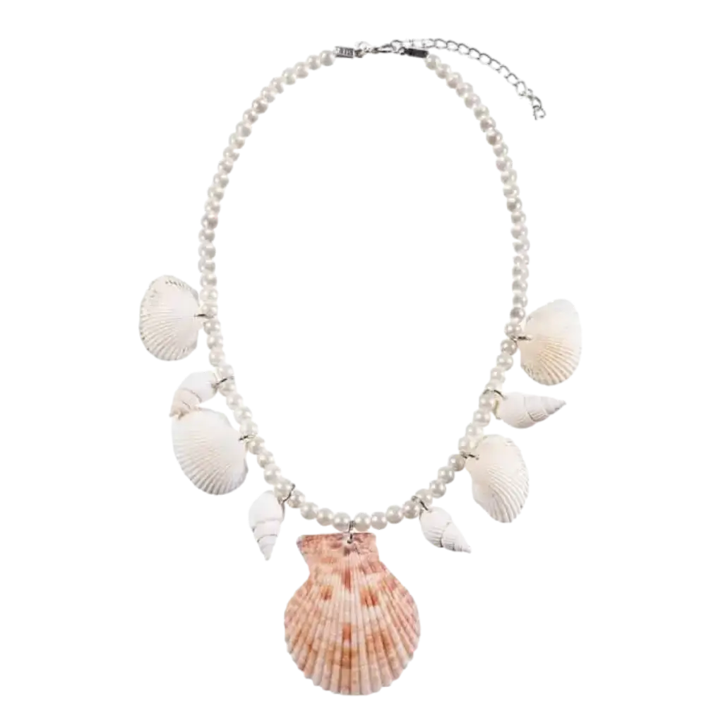 Meerjungfrau Halskette Muscheln und Perlen