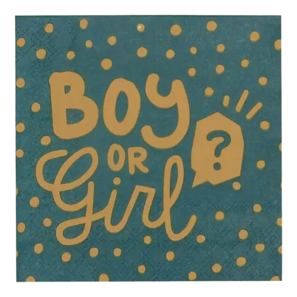 Schwarz-goldene "boy or girl?" Papierhandtücher (x20)