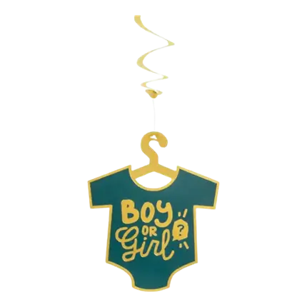 Tourbillons Dekoration Boy or Girl gold und schwarz (Los von 2)