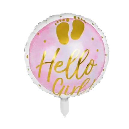 Aluminiumballon Hello Girl!