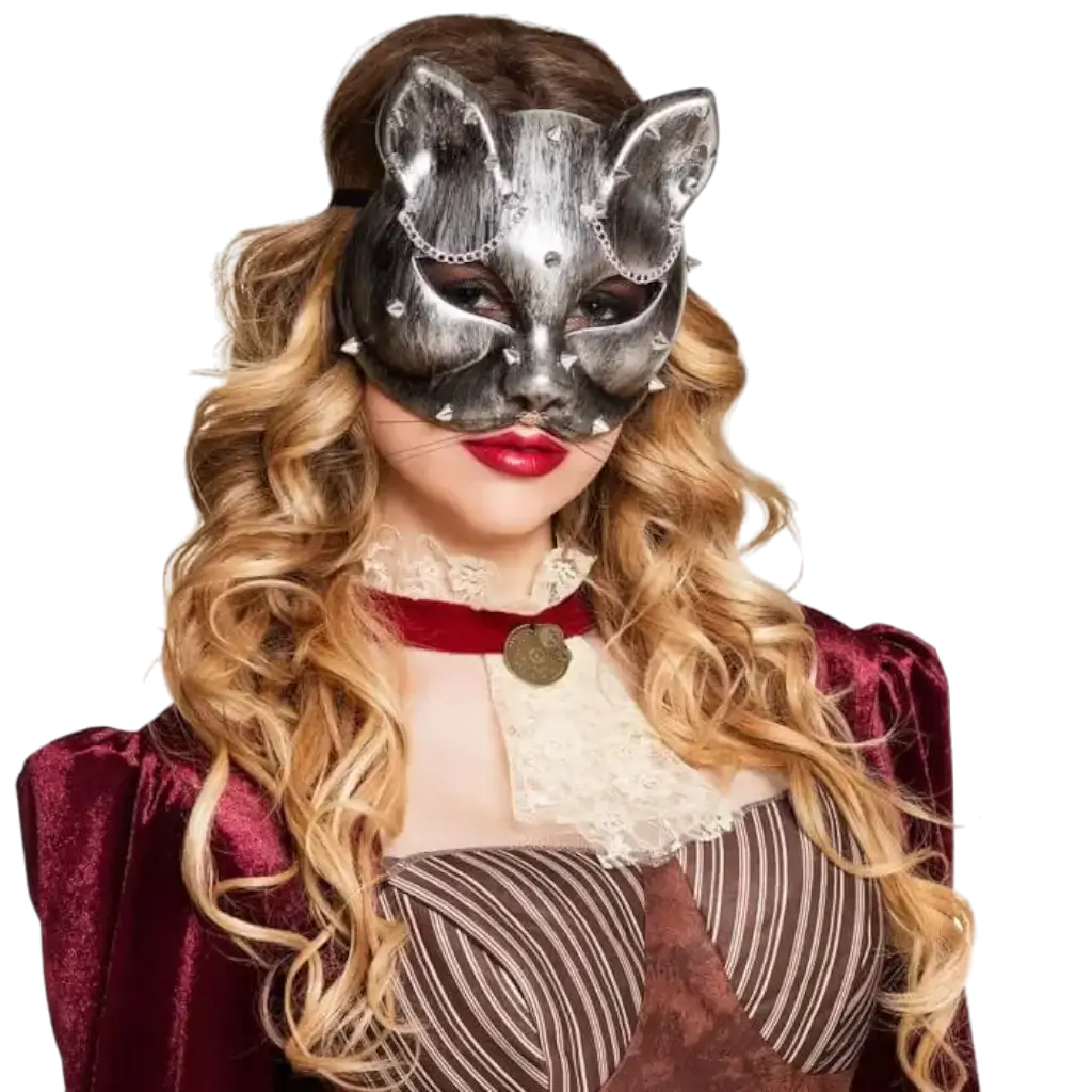 Katzenmaske aus Metall