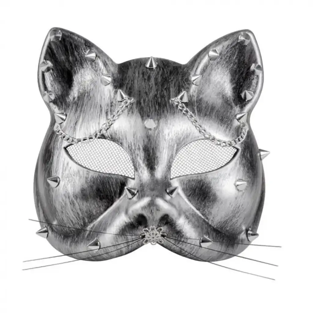 Katzenmaske aus Metall