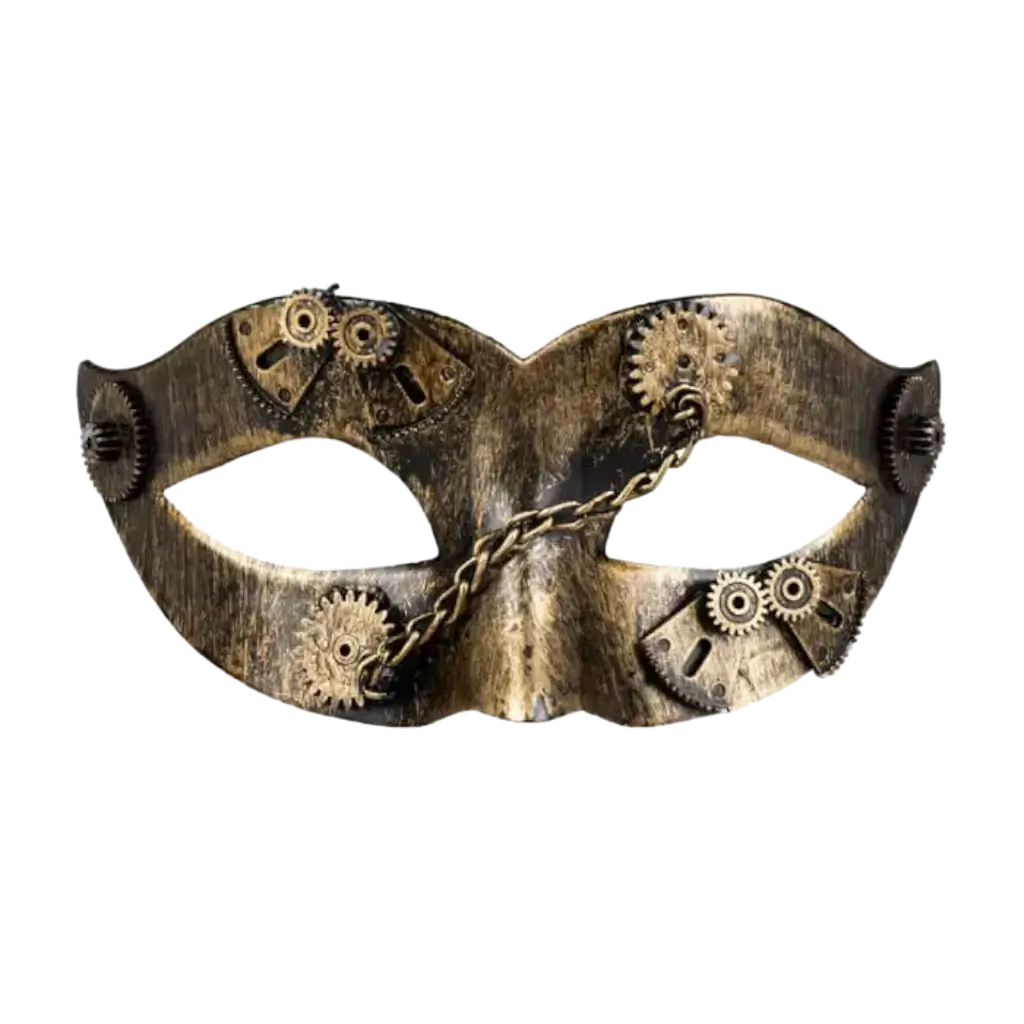 Feine venezianische Maske stilisierter Kupfereffekt
