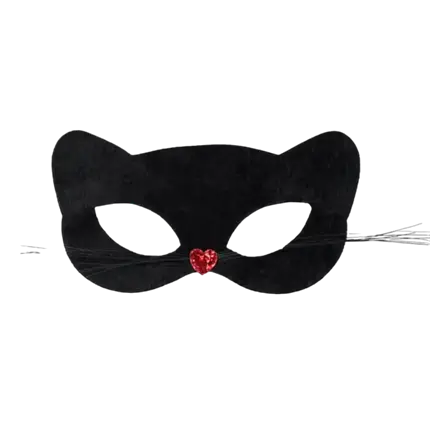 Schwarzer Katzenwolf mit Schnurrbärten