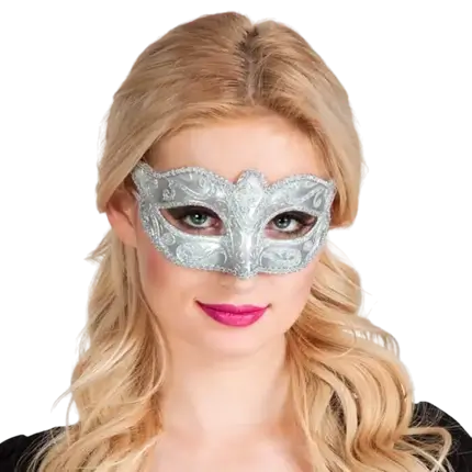 Venezianischer Wolf Weiß und Silber