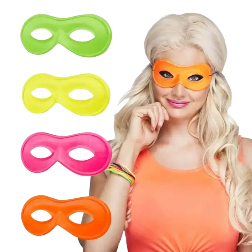  Sortiment an fluoreszierenden Masken (Los von 4)