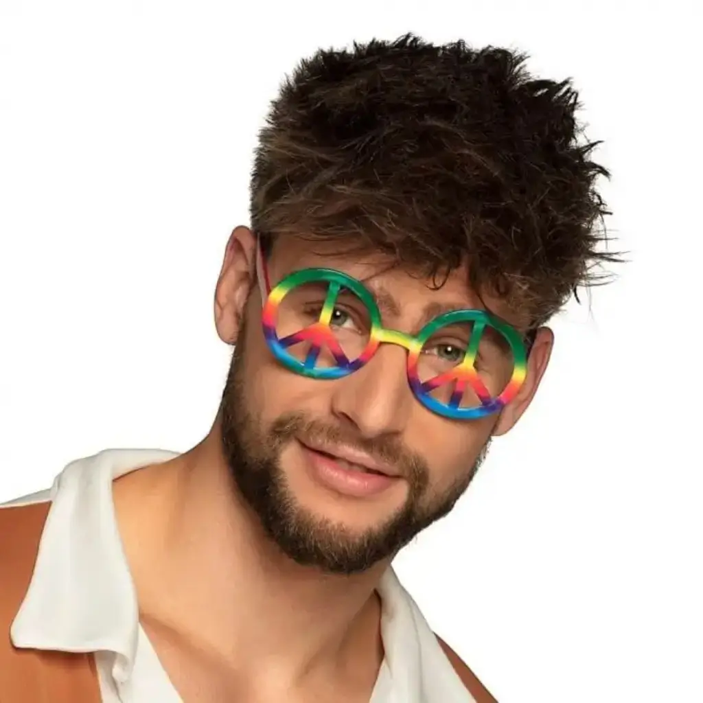 Mehrfarbige Hippie-Brille (3er Set)