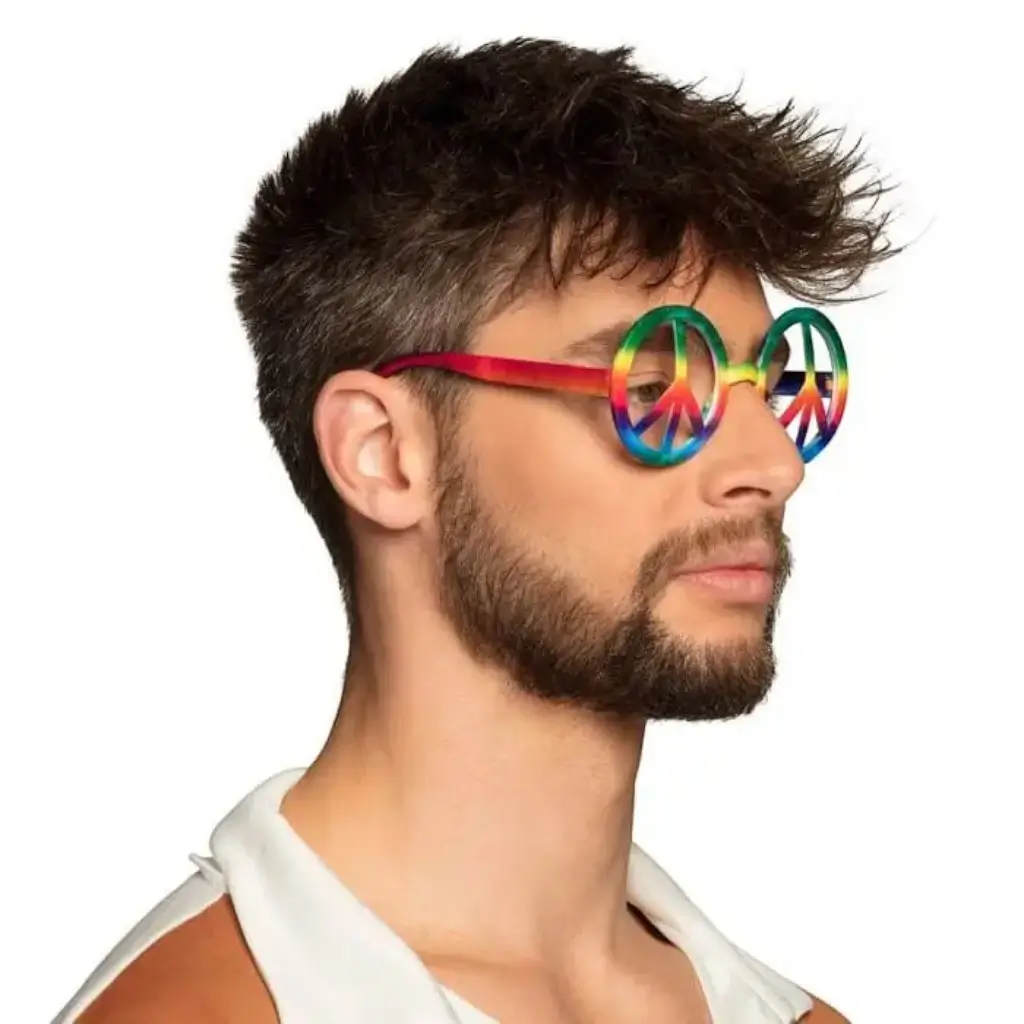 Mehrfarbige Hippie-Brille (3er Set)
