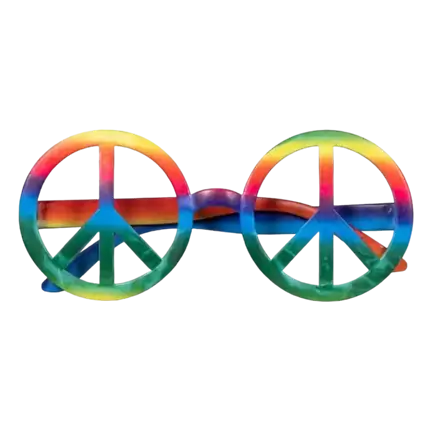 Mehrfarbige Hippie-Brille (3er Set)