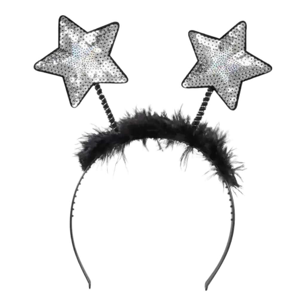 Silbernes Stern-Stirnband