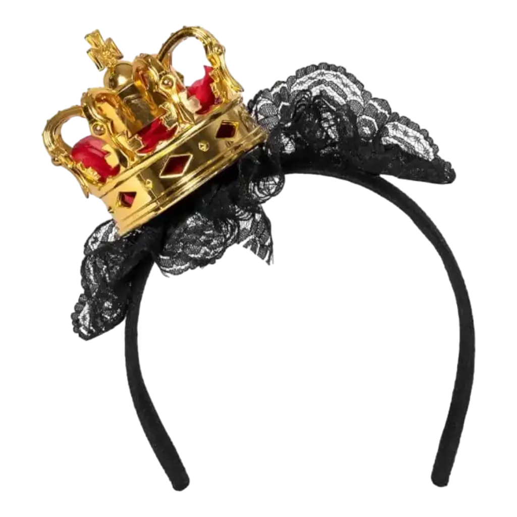 Queen's Crown Stirnband mit Spitze