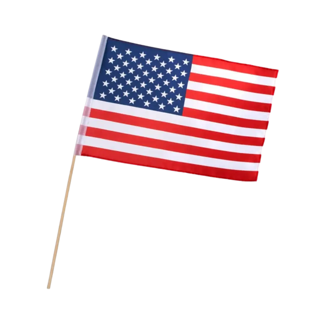 Flagge der Vereinigten Staaten mit Zauberstab (30x45cm)