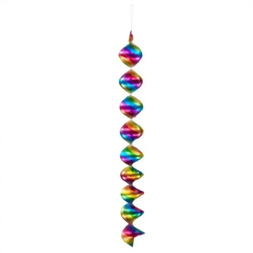 Regenbogen Spiral Dekorationen (Los von 4)