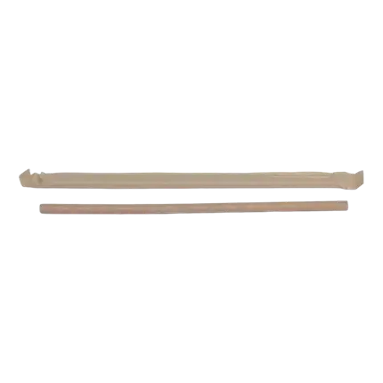 Strohhalm aus Kraftpapier einzeln verpackt - 23cm / ø8mm - x100