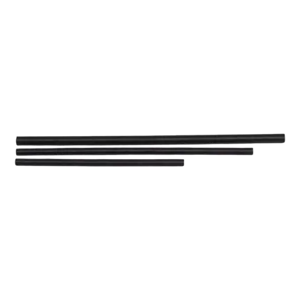 Schwarzer Papierstrohhalm einzeln verpackt 14cm / ø8mm x100