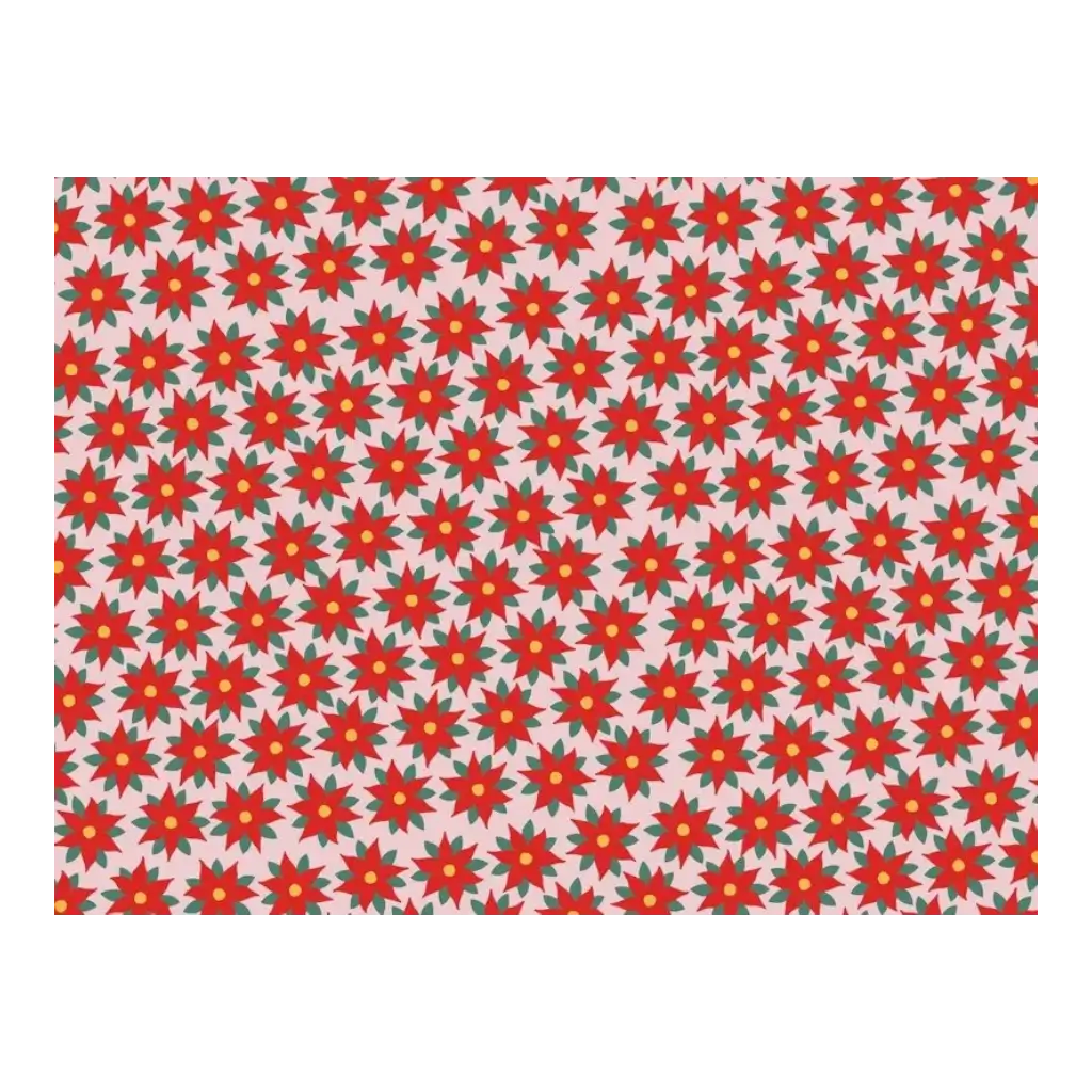 Geschenkpapier - Roter & Pinker Stern von Bethlehem - 70x200cm