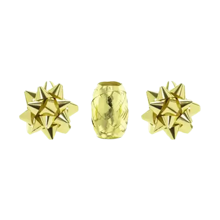 Plastikbänder - Gold - 2 Rosas & 1 Band