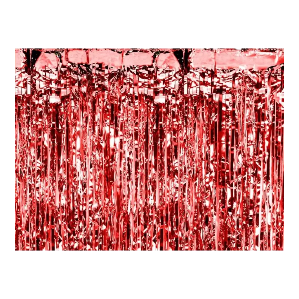 Roter Glitzervorhang - 90x250cm