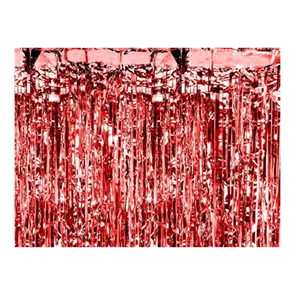 Roter Glitzervorhang - 90x250cm