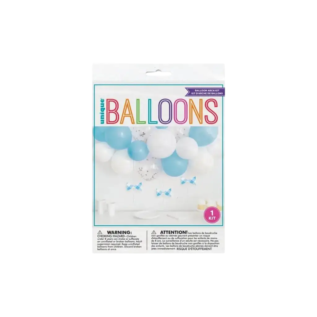 Arch Ballons Kit - Blau / Weiß / Transparent