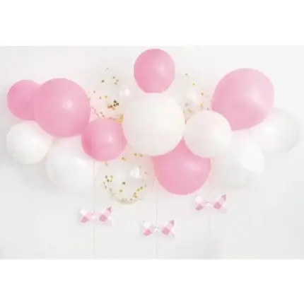Arch Balloons Kit - Rosa / Weiß / Transparent