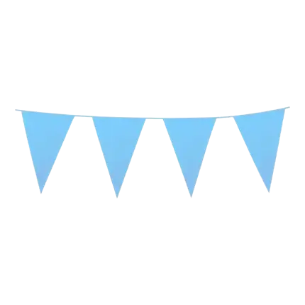 Girlande aus Wimpel Hellblau