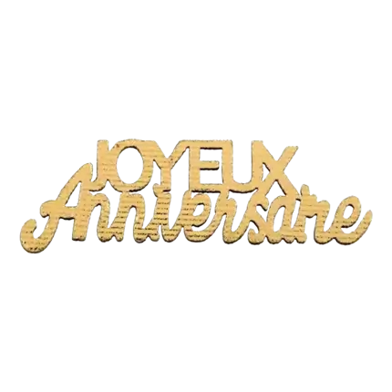 Goldenes Konfetti Happy Birthday aus Holz (10 Stück)