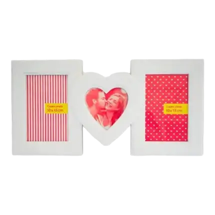 Foto Carde mit weißem Herzen